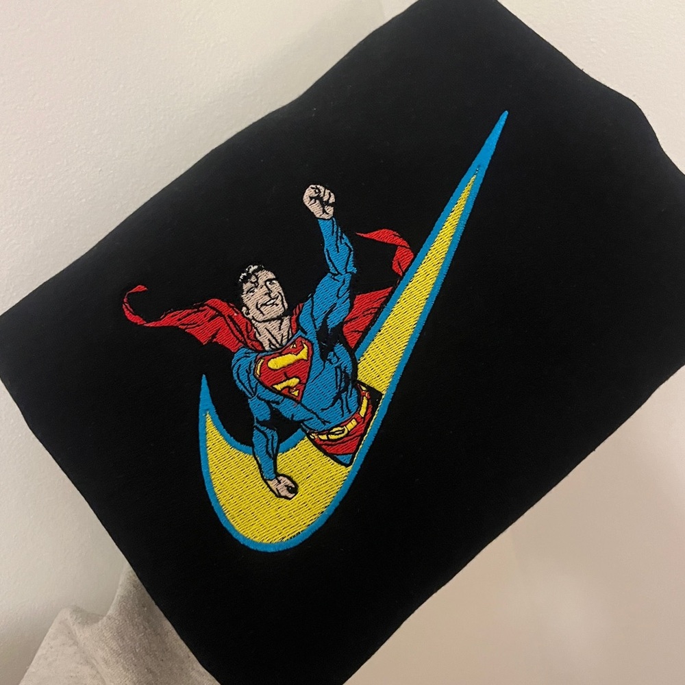 Super Man Nike Embroidered Crewneck Sweatshirt